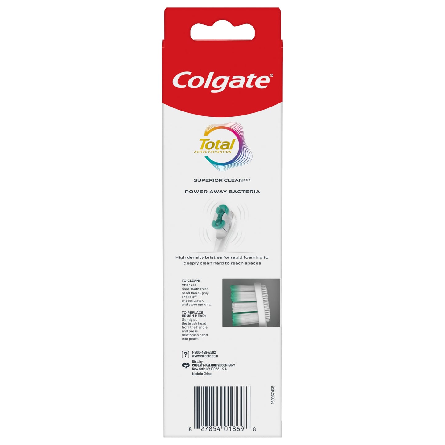 Colgate Total Battery Replacement Toothbrush Heads, 2 Pack
