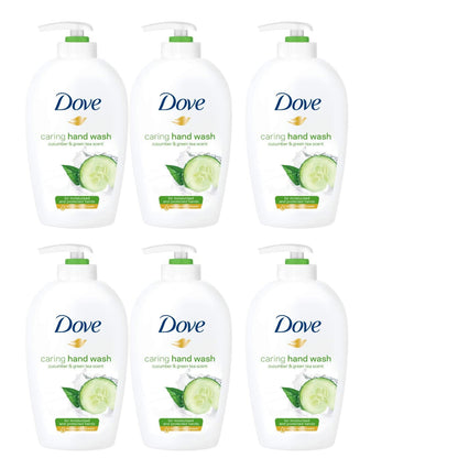 Dove Caring Hand Wash, Fine Silk, 250 Ml/8.45 Oz (Pack of 6)