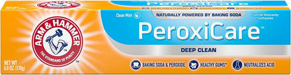 Arm & Hammer PeroxiCare Healthy Gums Toothpaste, Baking Soda & Peroxide, Fresh Mint, 6 Ounce (Pack of 3)