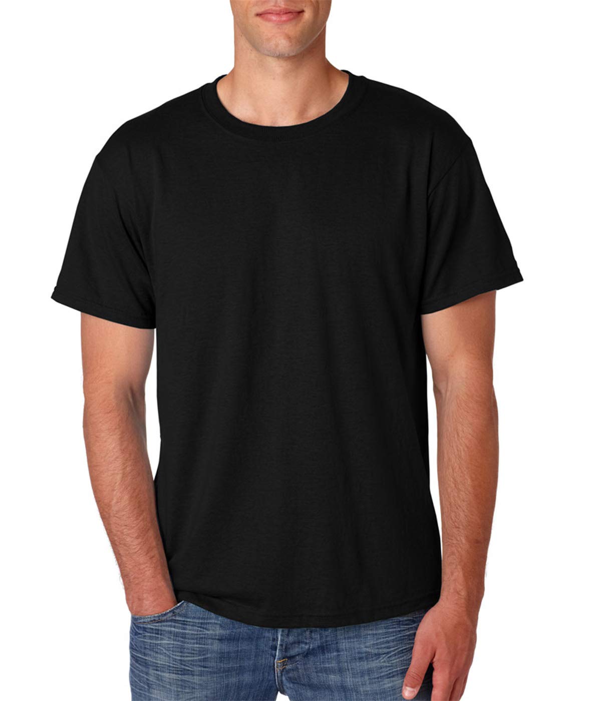 Jerzees Mens DRI-POWER Active Short Sleeve Crew T-Shirt, JZ29MR, 3X, Black