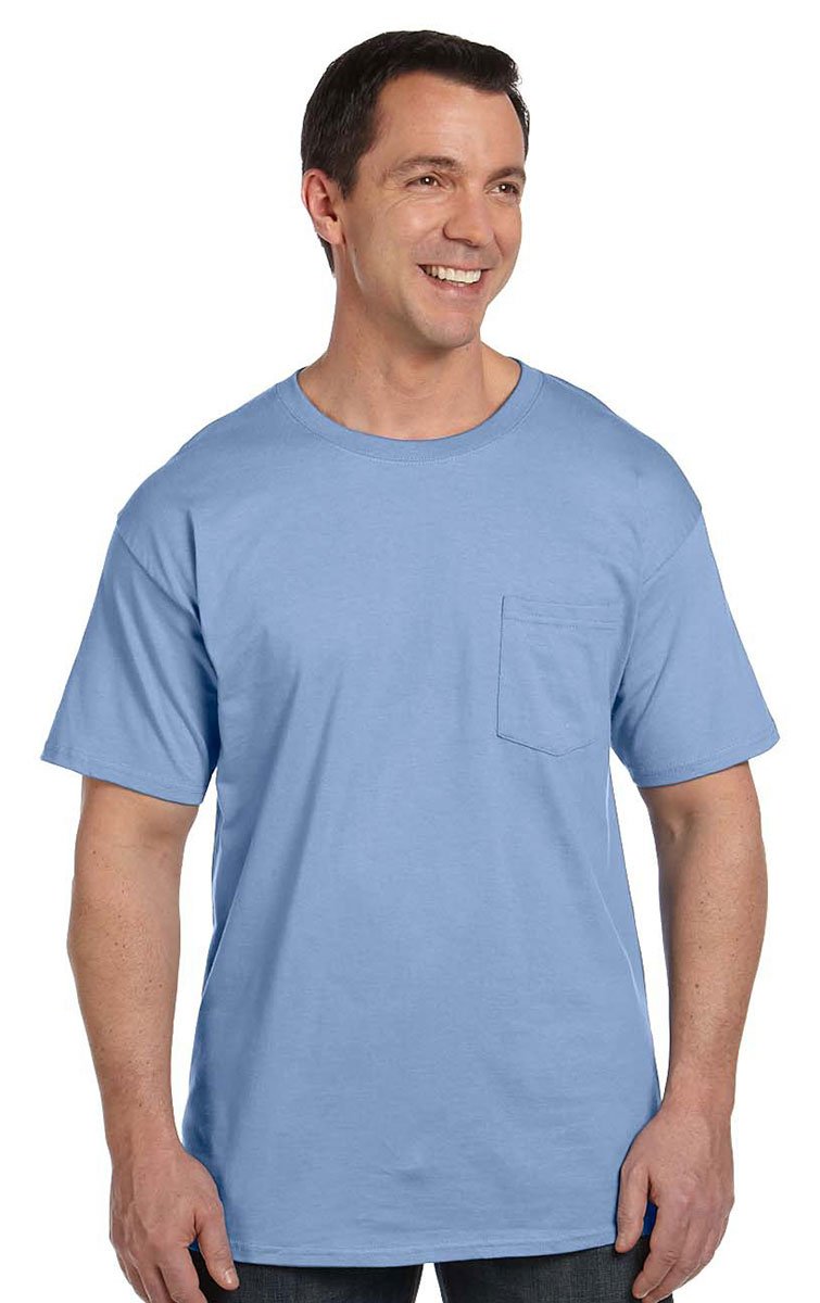 Men's Hanes Beefy-T w/Pocket 6.1 oz Deep Navy 2XL