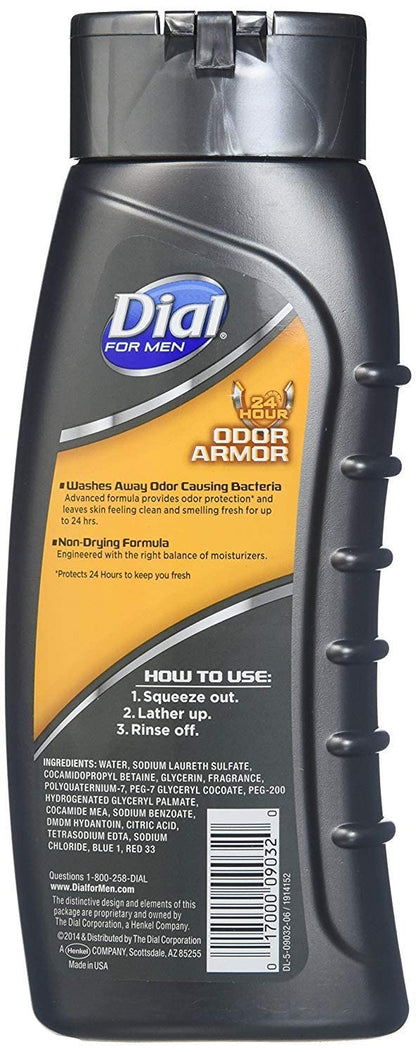Dial For Men Body Wash, Odor Armor, 16 Ounce