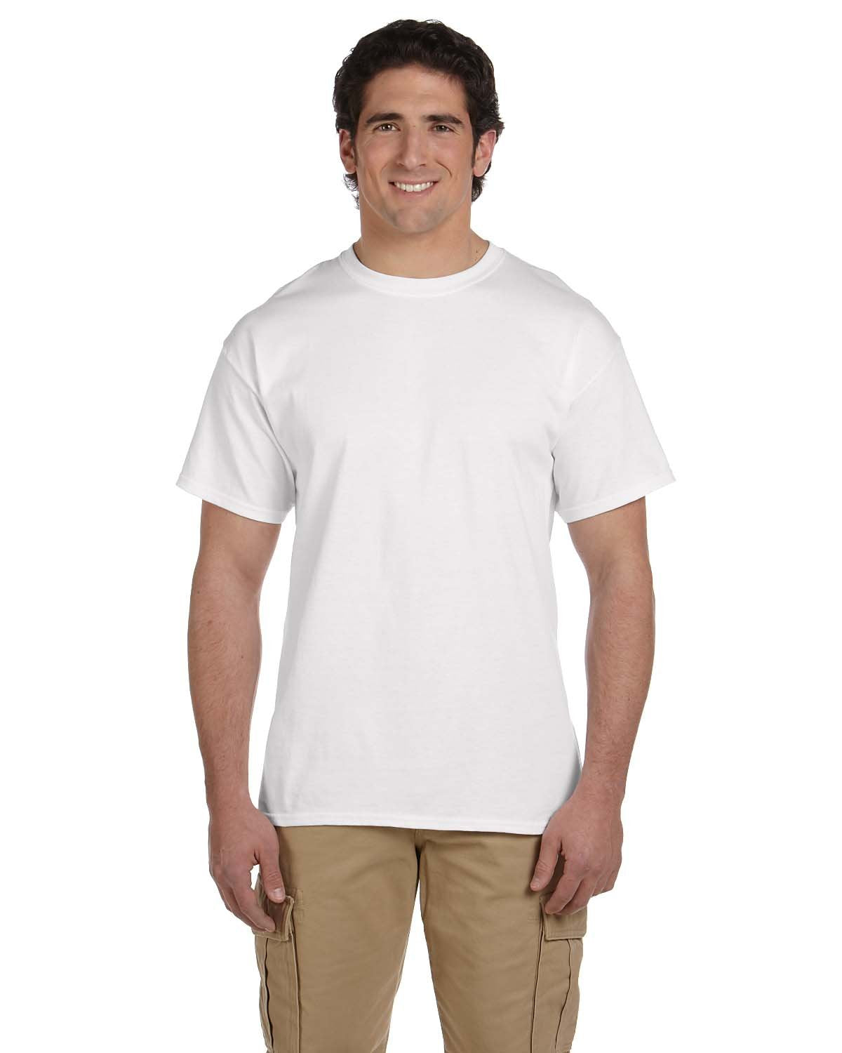 Fruit of the Loom Men's 4-Pack White Crew T-Shirts - Big Man 4P27BM (2XB (Chest 50"-52"))