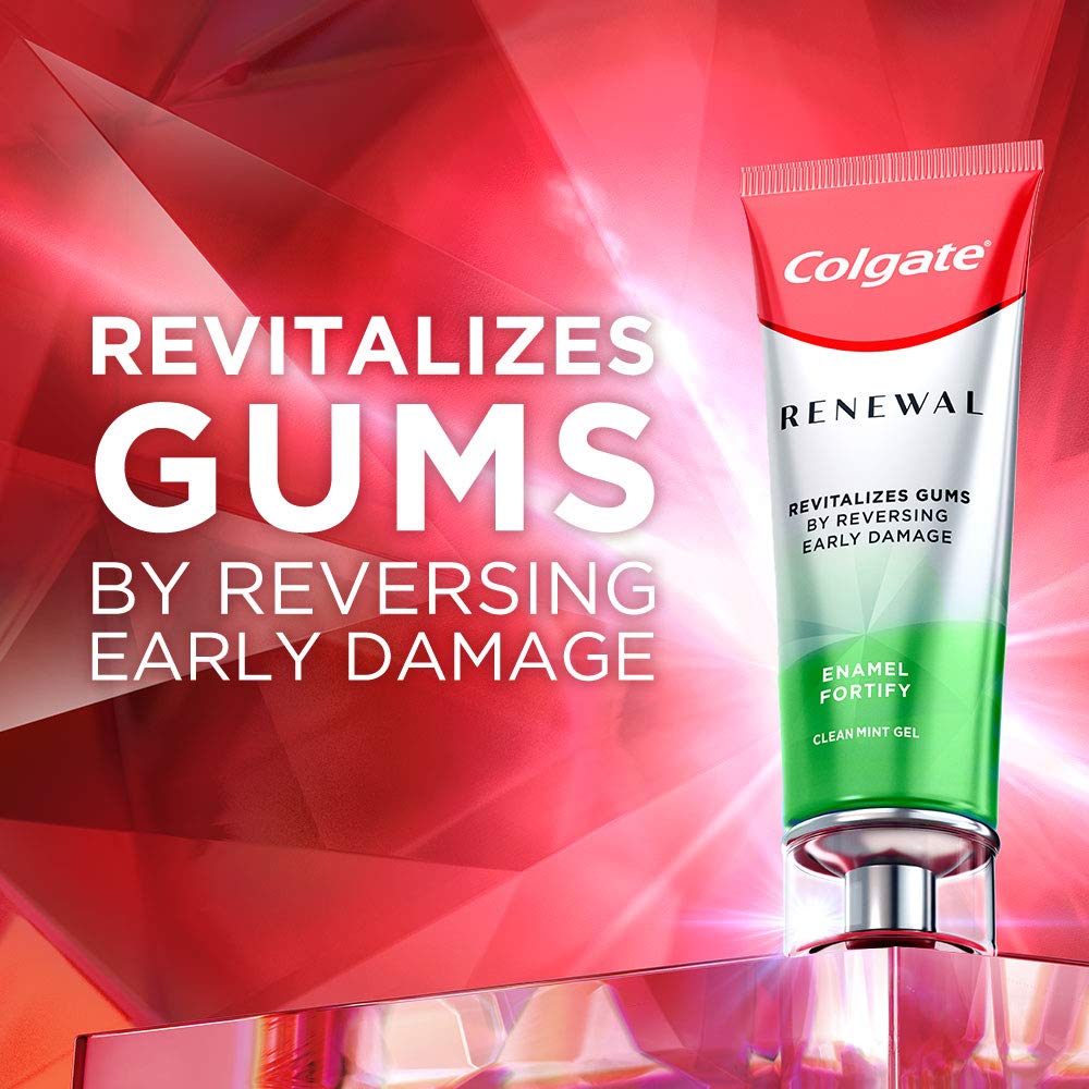 Colgate Renewal Gum Toothpaste, Enamel Fortify - Clean Mint Gel Formula (3 ounce)
