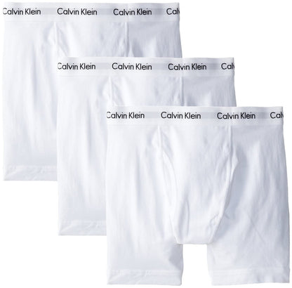 Calvin Klein Men's Underwear 3 Pack Cotton Stretch Boxer Briefs, White, X-Large