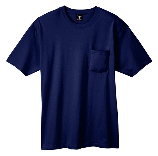 Hanes Beefy-T Adult Pocket T-Shirt, Deep Navy, Small