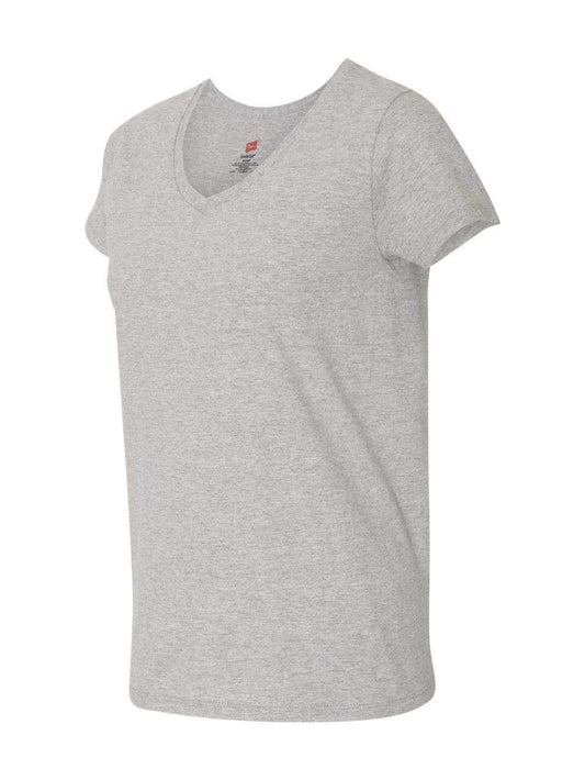 Hanes Relaxed Fit Women's ComfortSoft V-Neck T-Shirt Light Steel