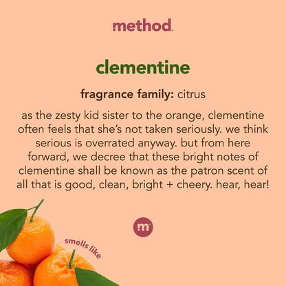 Method Gel Dish Soap, Clementine, Biodegradable Formula, Tough on Grease, 18 Fl Oz (Pack of 1)