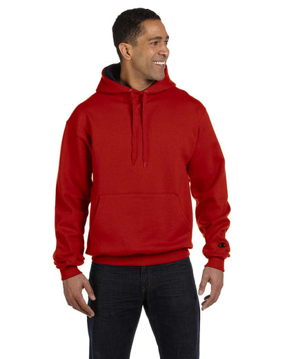 Champion Max Front Pouch Pocket Athletic Fit Pullover Hoodie, scarlet/black, X-Large