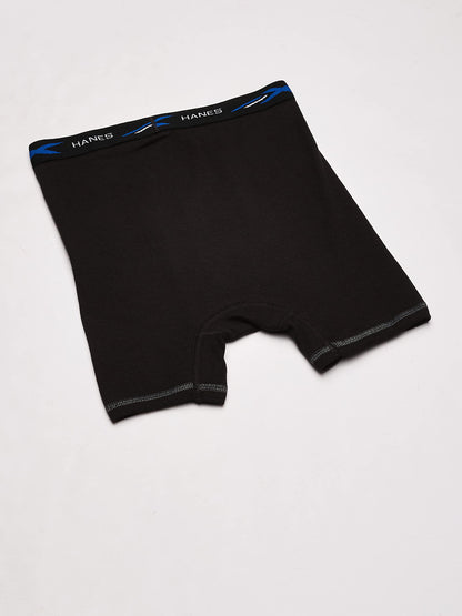 Hanes 5-Pack Men's X-Temp Comfort Cool Boxer Briefs, Black/Gray, X-Large