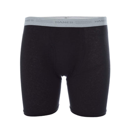 Hanes Men's 10-Pack Boxer Briefs with Comfort Flex Waistband, Black/Grey, Small