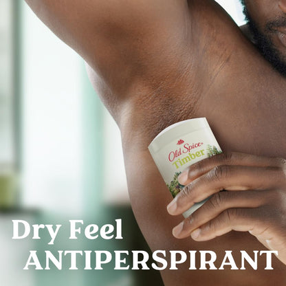 Old Spice Dry Feel Antiperspirant Deodorant for Men, 24/7 Freshness, 24/7 Sweat & Odor Protection, Gentle on Skin with Skin Conditioners, Timber with Sandalwood + Cypress Scent, 2.6 oz
