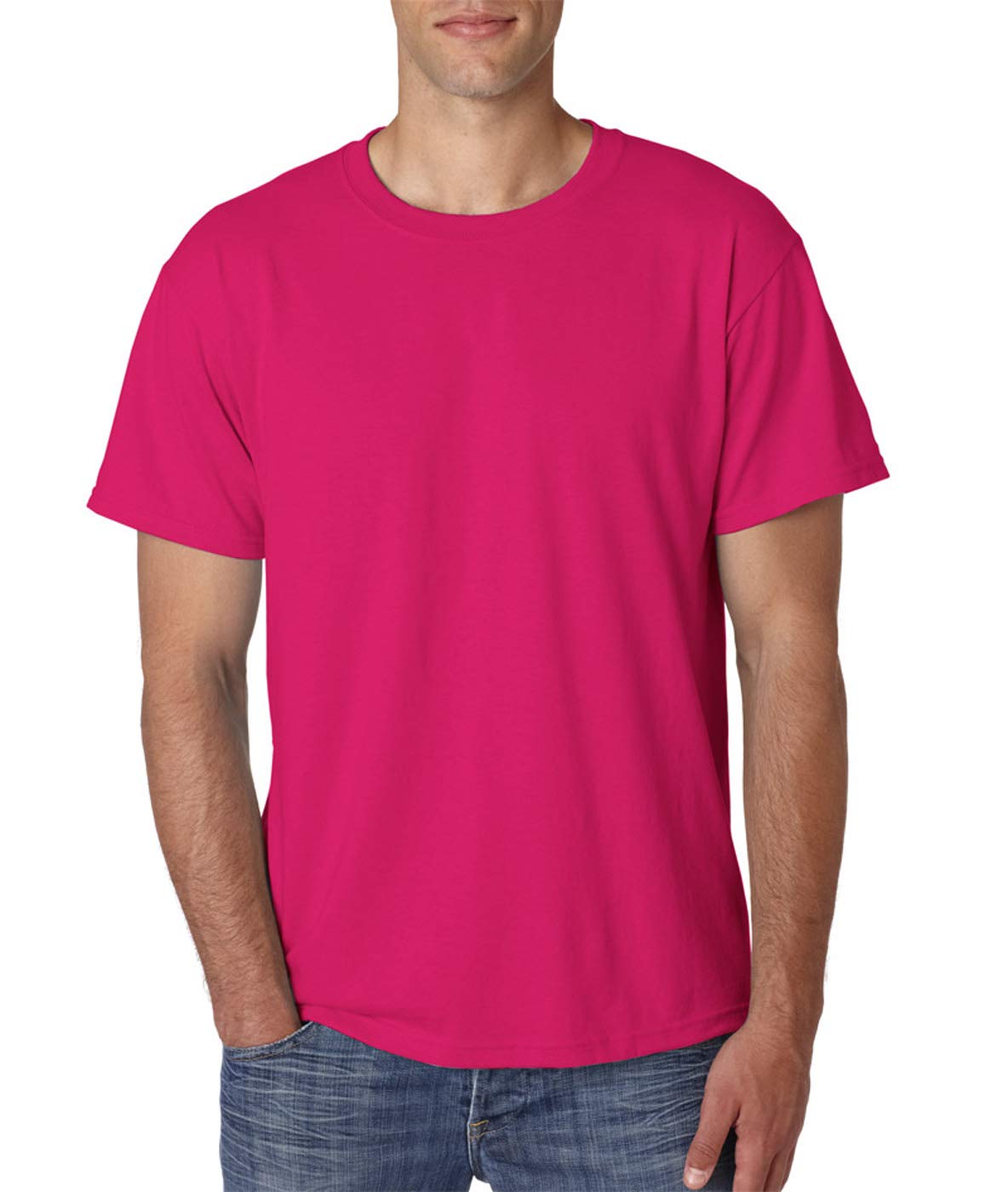 Jerzees Mens Heavy Blend Cotton/Poly T-Shirt, XL, Cyber Pink