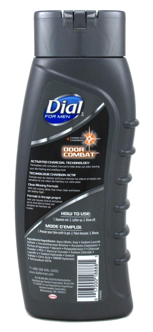 Dial For Men Body Wash Odor Combat 16 Ounce (473ml) (2 Pack)