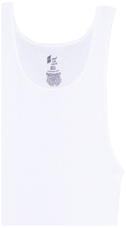 Hanes White 3-Pack A-Tank (XXXX-Large, White)