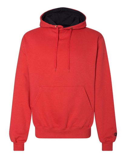 Champion Max Front Pouch Pocket Athletic Fit Pullover Hoodie, scarlet/black, X-Large