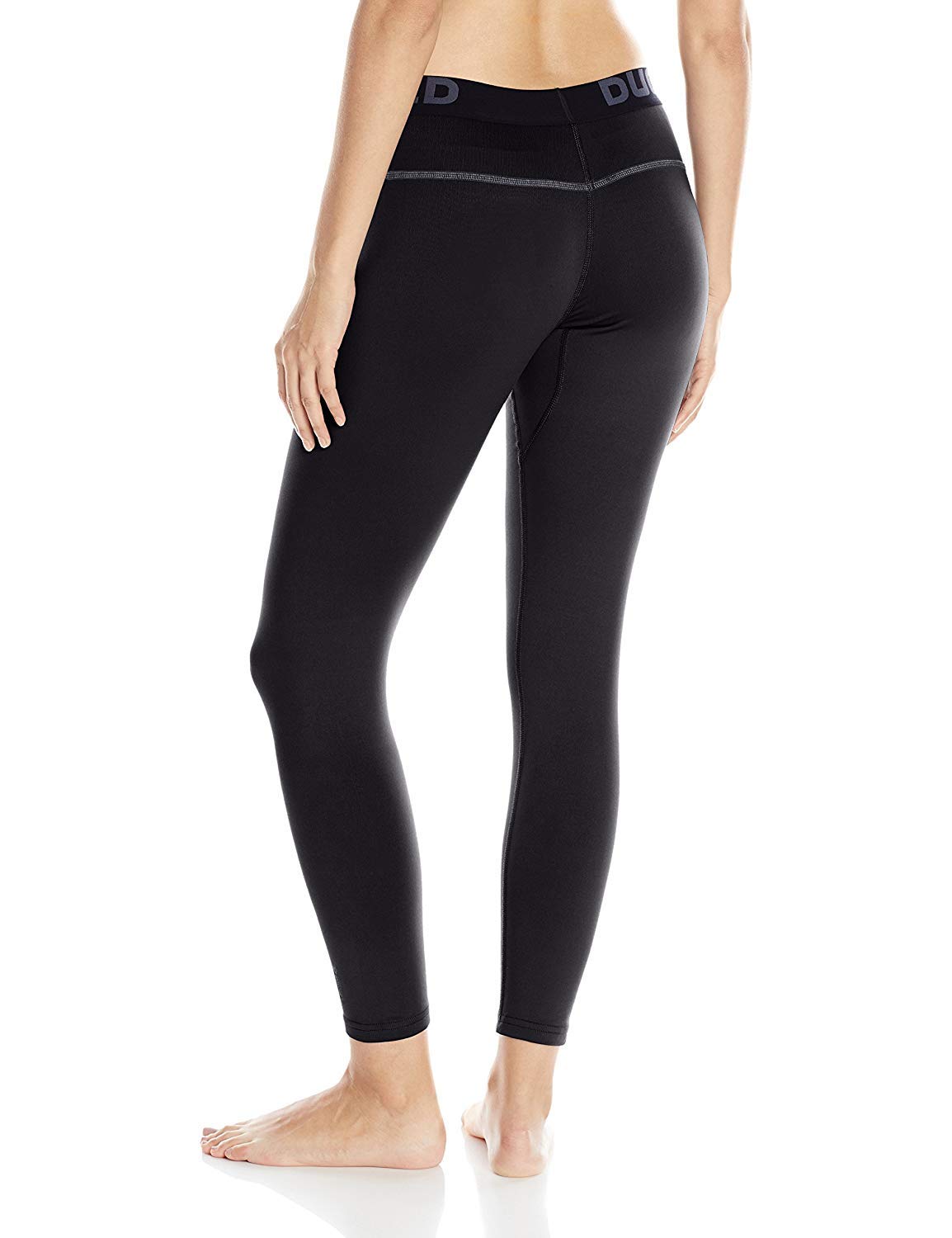 Duofold Women's Mid Weight Fleece Lined Thermal Legging, Black, Small