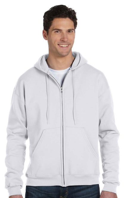 Champion Adult 50/50 Full-Zip Hooded Sweatshirt, Ash, Large