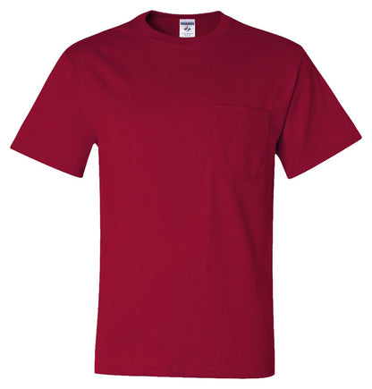 Jerzees 5.6 oz., 50/50 Heavyweight Blend Pocket T-Shirt, 3XL, ROYAL