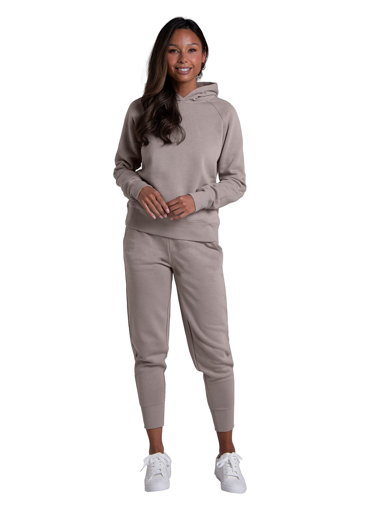 Fruit of the Loom Women's Crafted Comfort Sweatshirts, Pants, & Tri-Blend Tees, French Terry Joggers-Athletic Heather, Medium