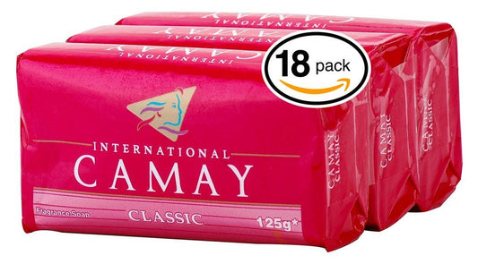 Camay CLASSIC Softly Scented Bar Soap (PACK OF 18) All-in-one exfoliating and moisturizing soap Leaves Skin Smooth & Radian! Great for Hands, Face & Body! (18 Bars, 4.4oz Each Bar)