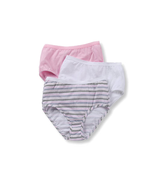 Fruit of the Loom Women's 3 Pack Assorted Cotton Brief Panties, Assorted, 8