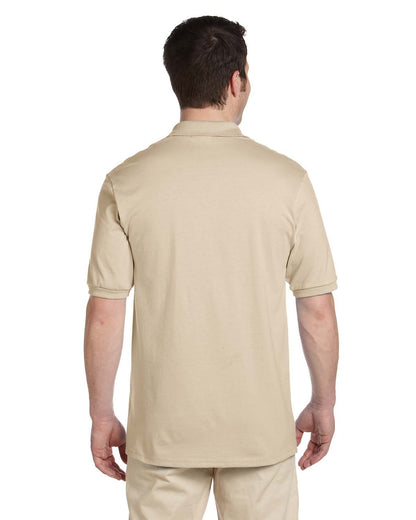 Jerzees Men's 2 Button Placket Welt Knit Collar Polo Shirt, Sandstone, Small
