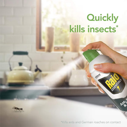 Raid Essentials Ant Spider, and Roach Killer Aerosol Spray, Child & Pet Safe, Kills Insects Quickly, 10 Ounce, 6 Pack (6), 331877