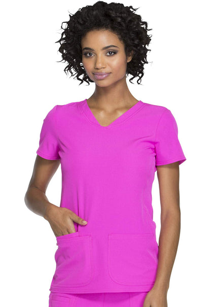 HeartSoul Women's Pitter-Pat V-Neck Scrubs Shirt, Khaki, XX-Small