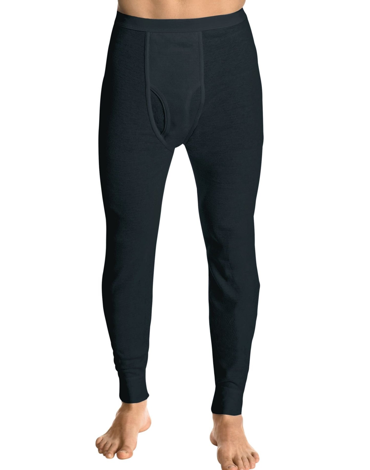 Hanes Mens Thermal Pant, 4X-Black