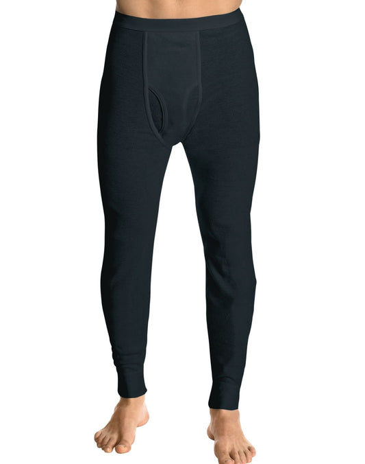 Hanes Mens Thermal Pant, 4X-Black