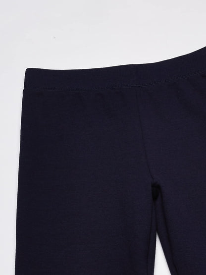 Hanes girls Comfortsoft Ecosmart Open Bottom Leg Sweatpants Pants, Navy, Small US