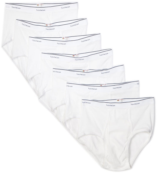 Fruit of the Loom Men's 7-Pack Basic Brief (Large, White 8 Pack )