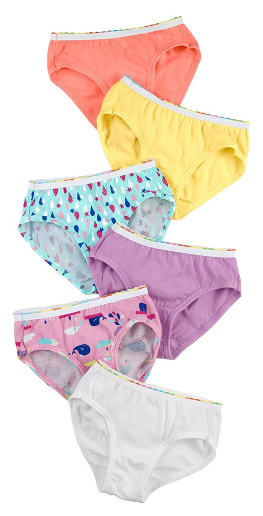 Hanes girls Toddler Multi-pack Hipster underwear, 6-pack Assorted, 4T US