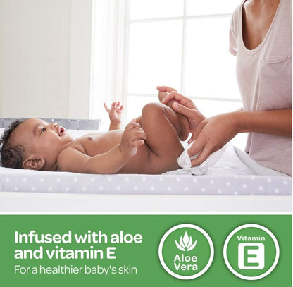 Huggies Baby Wipes Natural Care with Aloe Vera, 56 Count (Pack of 4)