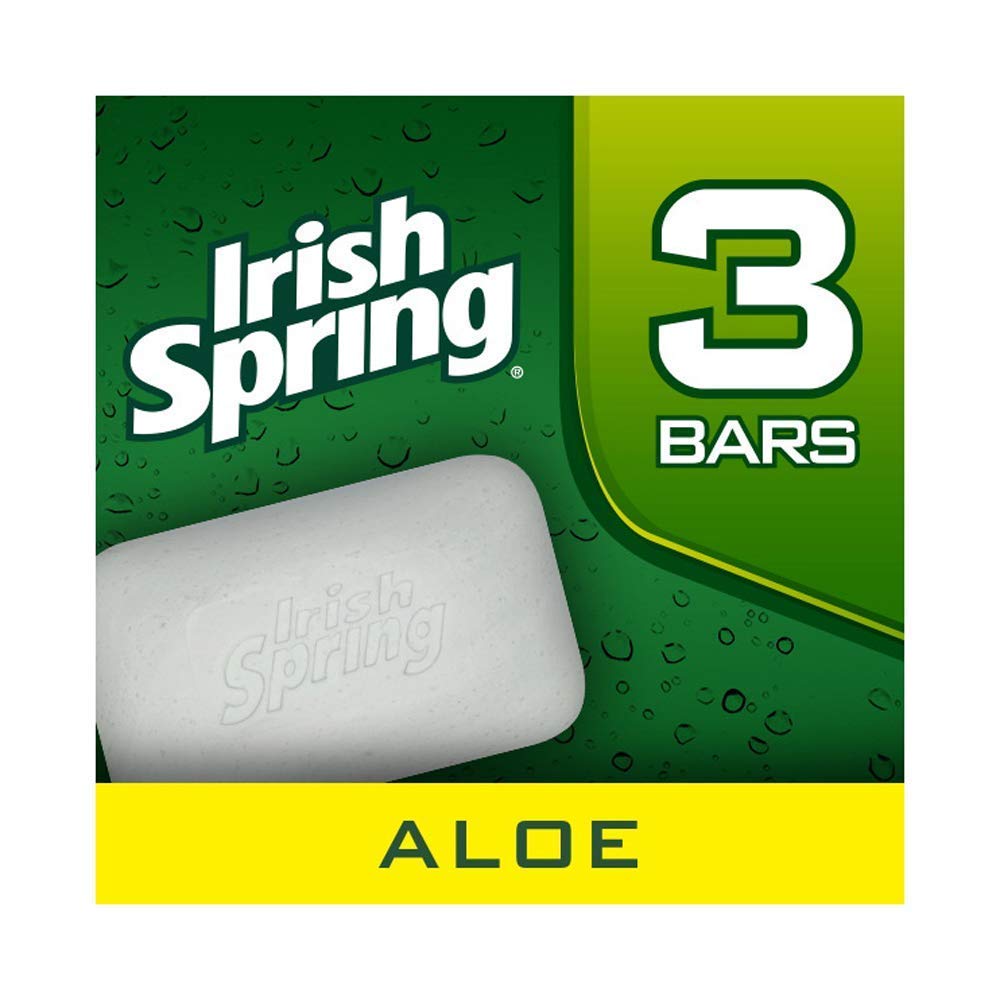 Irish Spring Deodorant Soap Aloe 4 oz. 3-Count (Pack of 18)