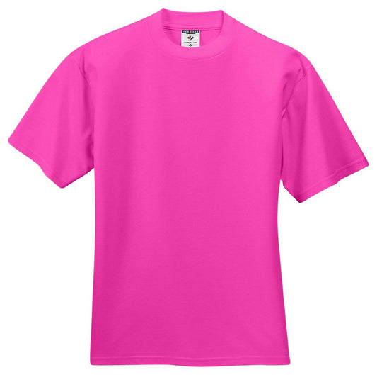 Jerzees Men's Heavyweight Crewneck T-Shirt, Cyber Pink, Small