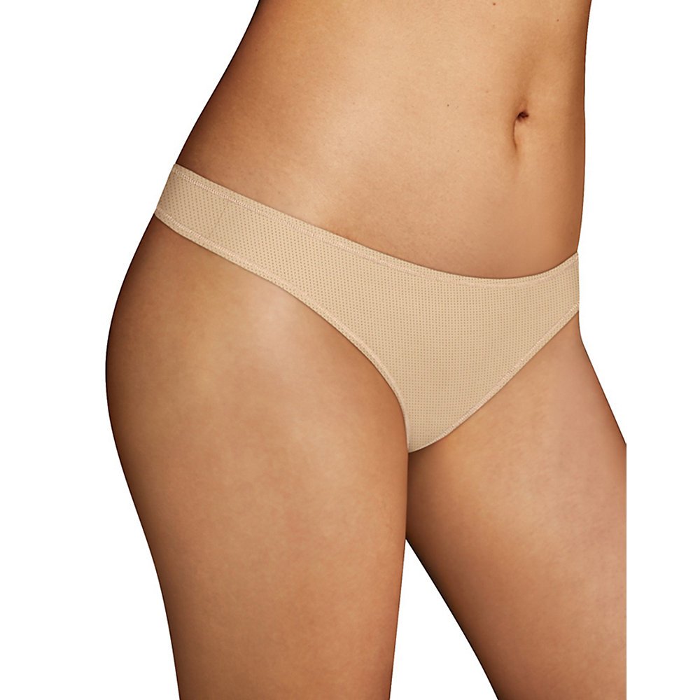 Maidenform Women's Sport Thong, Painterly wash Grey Print/Black Heather, 7