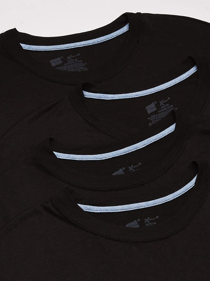 Hanes Men's 5-Pack X-Temp Comfort Cool Dyed Crewneck Undershirt (Large (42-44), Black)