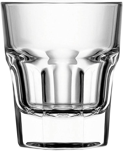 Circleware Scorchers Shot, Set of 6 Heavy Base Glassware Drinking Glass Cups for Whiskey, Vodka, Brandy, Bourbon and Liquor Beverage Bar Dining Decor Gifts, 1.5 oz, Clear