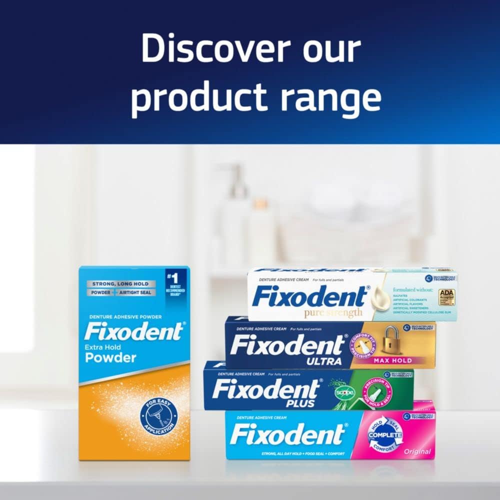 Fixodent Control Denture Adhesive Cream Plus Scope Flavor, 2 Oz (Pack of 4)