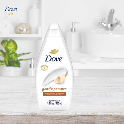 Dove Body Wash, Gentle Pamper 3-Pack - Soothing Moisturizing Cleanser for Soft Skin, 15.22 Oz Ea
