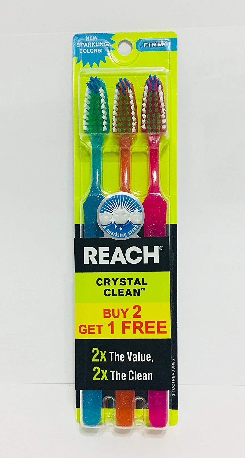 Reach Crystal Clean Tooth Brushes. Sparkling Colors! (Firm)