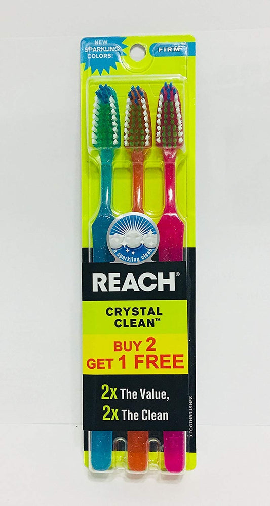 Reach Crystal Clean Tooth Brushes. Sparkling Colors! (Firm)