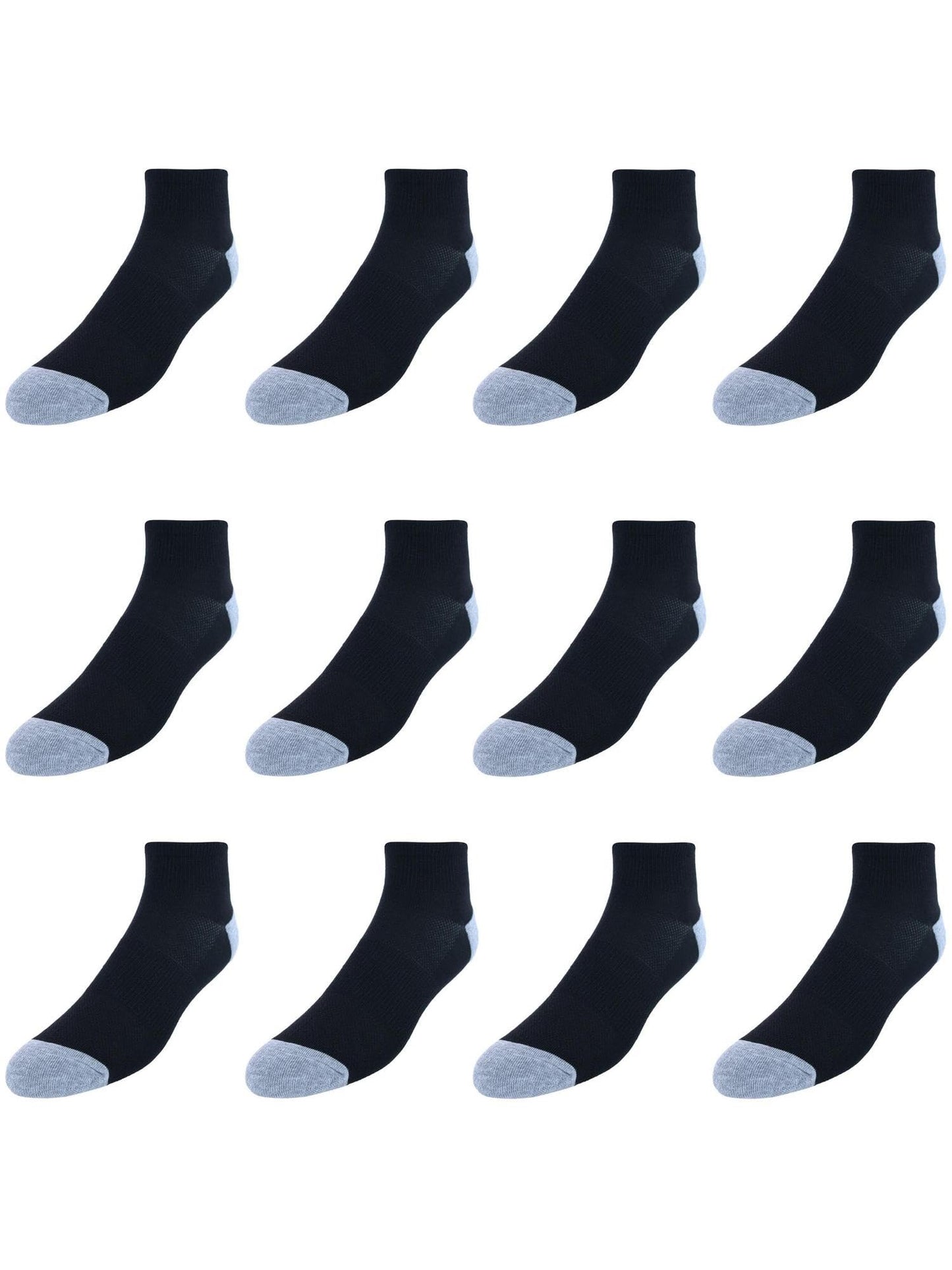 Hanes Men's X-Temp Lightweight Ankle Socks (Pack of 12 Pairs)