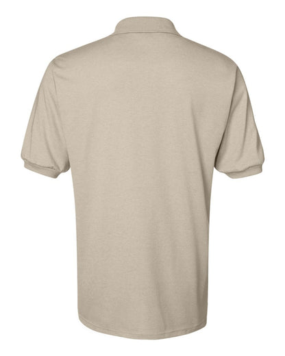 Jerzees Men's 2 Button Placket Welt Knit Collar Polo Shirt, Sandstone, Small