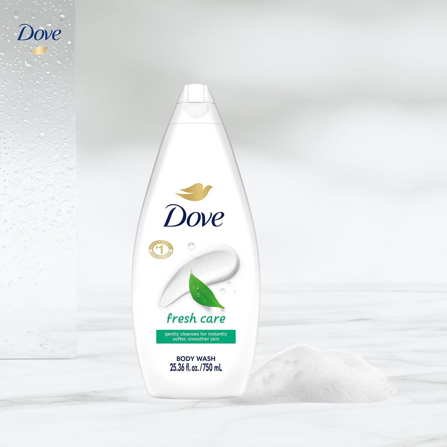 Dove Body Wash, Fresh Care, Value-Size 4-Pack - Soothing Moisturizing Cleanser for Soft Skin, 25.36 Oz Ea