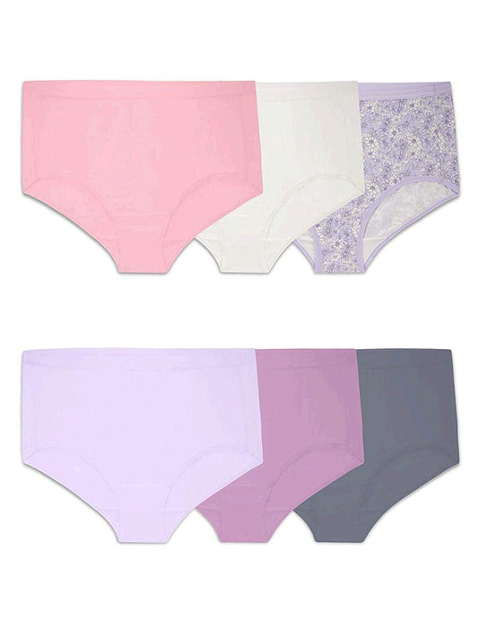 Fruit Of The Loom Womens Fit For Me Plus Size Underwear, Designed To Your Curves, Brief - Microfiber - Assorted, 12 Plus