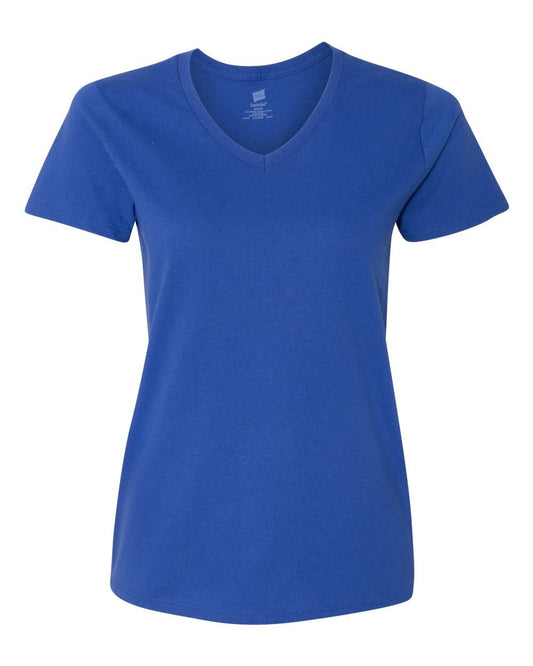Hanes Women's ComfortSoft Relaxed Fit V-Neck T-Shirt - Deep Royal, XL