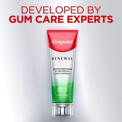 Colgate Renewal Gum Toothpaste, Enamel Fortify - Clean Mint Gel Formula (3 ounce)